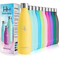 Los mejores  - HoneyHolly Botella Agua Acero Inoxidable 350ml- Botella Termica Niños Reutilizable sin BPA- Botellas Aislamiento de…